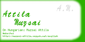 attila muzsai business card